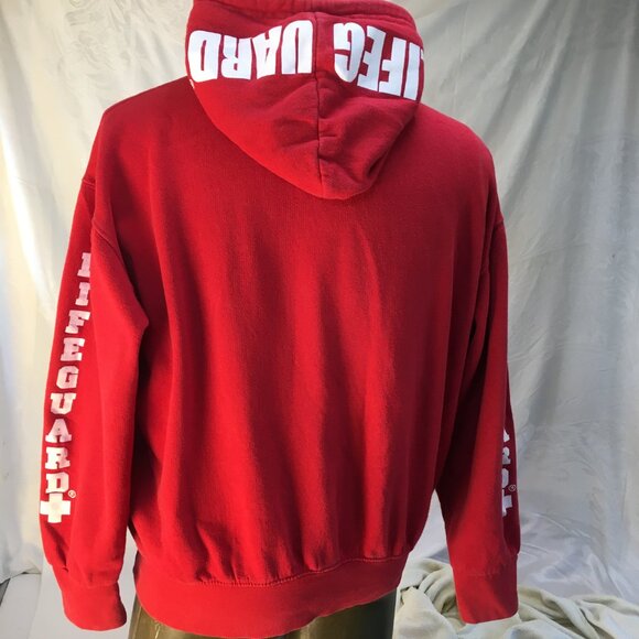 Lifeguard Hoodie Officially Licensed Popular Mens Med Red Fort Lauderdale - Picture 10 of 16
